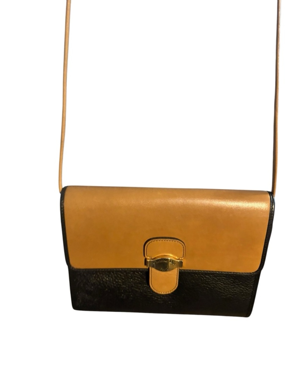 Christian Dior vintage two tone brown and black leather crossbody EUC - Picture 5 of 17